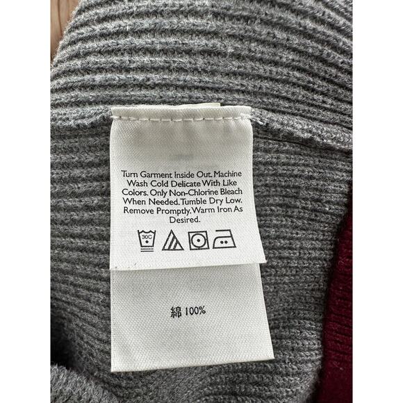 Eddie Bauer Mens Sweater Size Large Gray Long Sleeve Knit 1/4 Zip - Picture 5 of 11